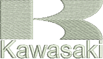 Kawasaki logo zilver