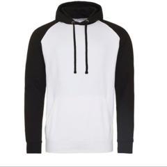 Hoodie-Wit-zwart