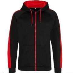 Hoodie rits Zwart-rood